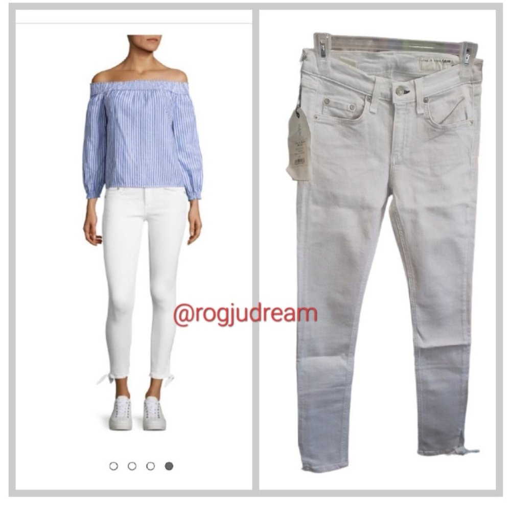 RAG & BONE Stevie Ankle Tie Capri Jeans 25 NWT